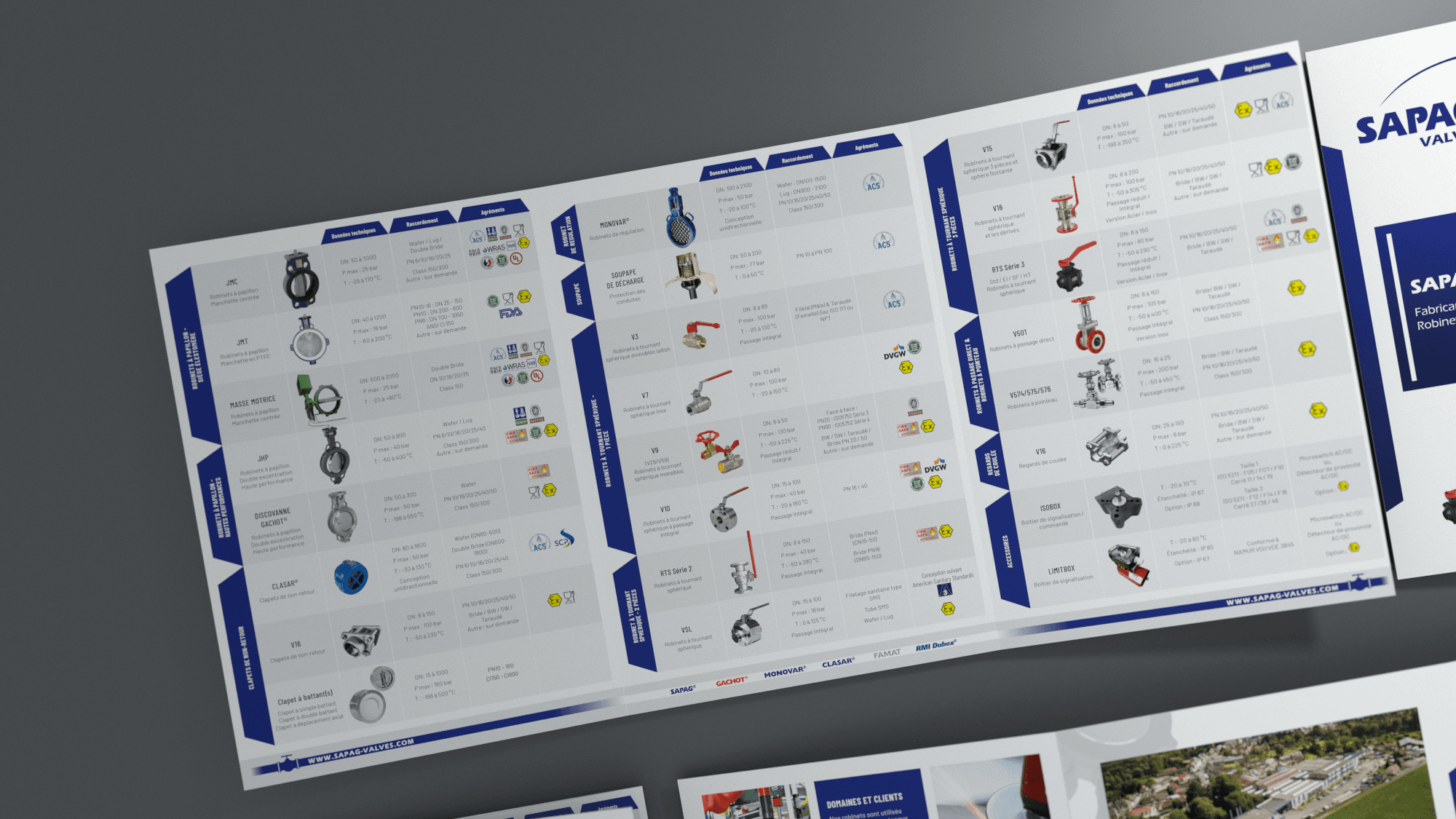 depliant sapag valves par studio 247